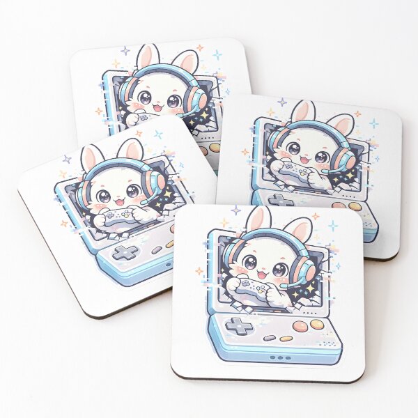 Item preview, Pastel Pixel Gamer Bunny Sticker – Cute Retro Console Kawaii Gaming Art designed and sold by Mahmoud Salah.
