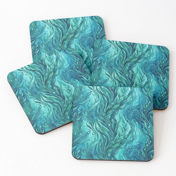 Item preview, Ocean Kelp Forest Watercolor Pattern designed and sold by Owcomm.