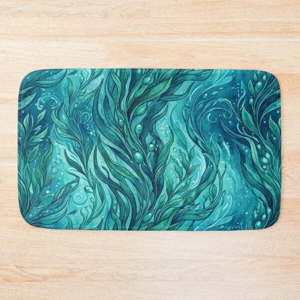 Item preview, Ocean Kelp Forest Watercolor Pattern designed and sold by Owcomm.