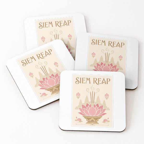 Item preview, Siem Reap Cambodia Angkor Wat Retro Poster designed and sold by Beyond Destinations.