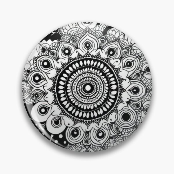 Item preview, Black and White Floral Mandala designed and sold by RAISC.