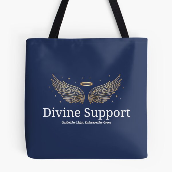 Item preview, Divine Support – Guided by Light, Embraced by Grace Spiritual Typography Design designed and sold by CosmicQuietLab.