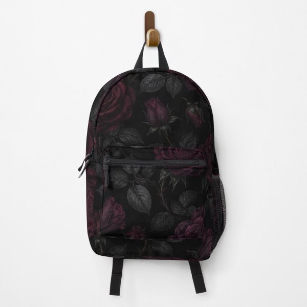Item preview, Gothic Dark Crimson Roses and Moody Botanical Leaves Pattern designed and sold by Owcomm.