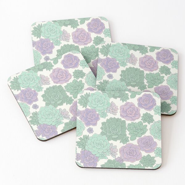Item preview, Pastel Echeveria Succulent Pattern designed and sold by Owcomm.