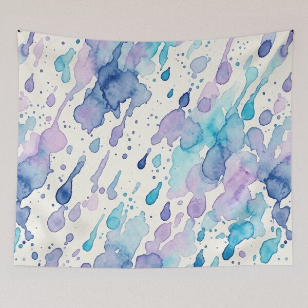 Item preview, Watercolor Splash Pattern in Blue and Purple designed and sold by Owcomm.
