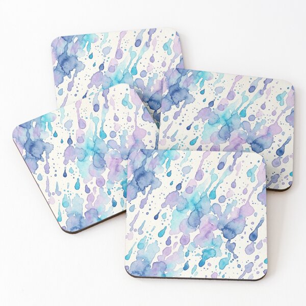 Item preview, Dreamy Watercolor Splatters in Blue and Purple designed and sold by Owcomm.
