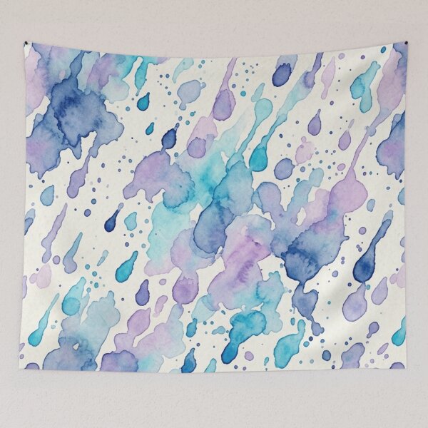Item preview, Dreamy Watercolor Splatters in Blue and Purple designed and sold by Owcomm.