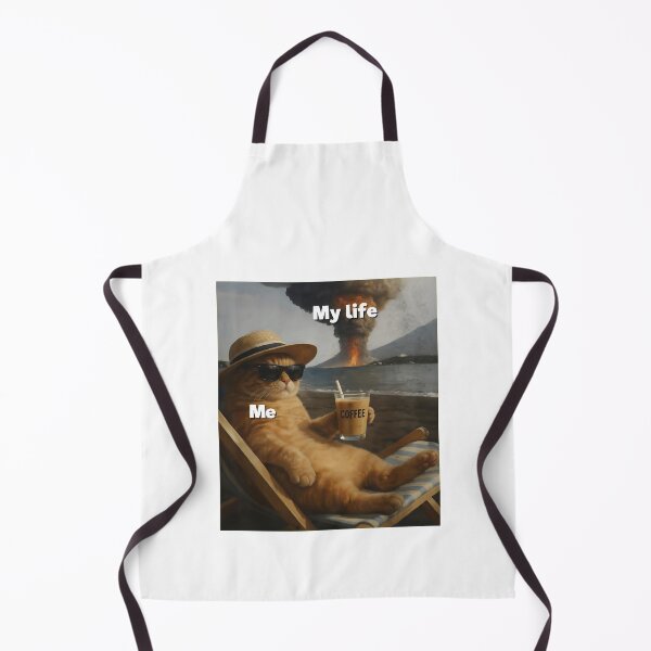 Item preview, Cat Relaxing Meme Chaos Coffee Life Humor designed and sold by GiaoCalonas.