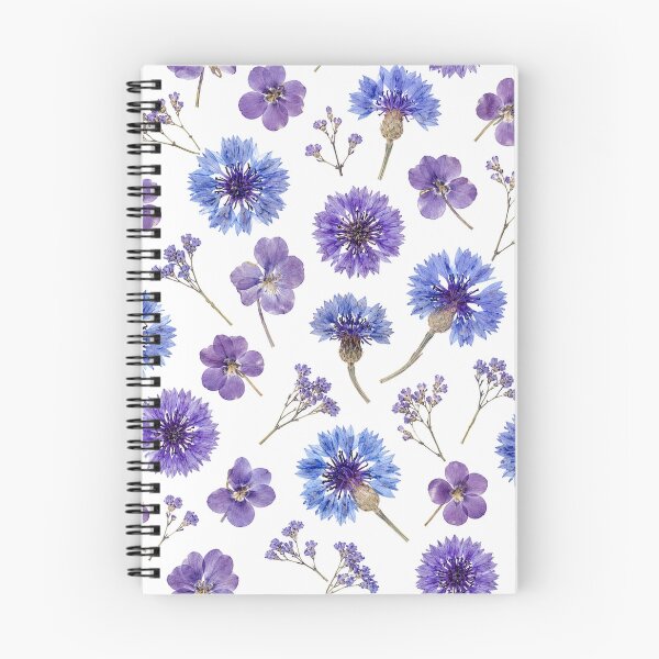 Item preview, Pressed Blue and Purple Wildflower Meadow Pattern designed and sold by Owcomm.