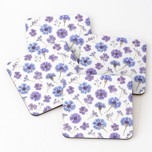 Item preview, Pressed Blue and Purple Wildflower Meadow Pattern designed and sold by Owcomm.