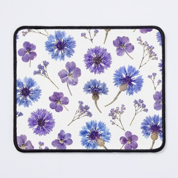 Item preview, Pressed Blue and Purple Wildflower Meadow Pattern designed and sold by Owcomm.