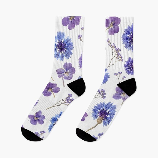 Item preview, Pressed Blue and Purple Wildflower Meadow Pattern designed and sold by Owcomm.