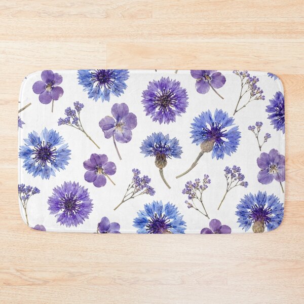 Item preview, Pressed Blue and Purple Wildflower Meadow Pattern designed and sold by Owcomm.
