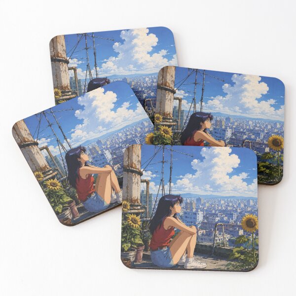 Item preview, Overgrown Rooftop - Retro Anime Aesthetic designed and sold by bapupa.