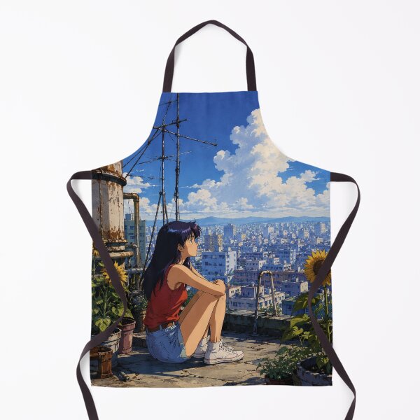Item preview, Overgrown Rooftop - Retro Anime Aesthetic designed and sold by bapupa.