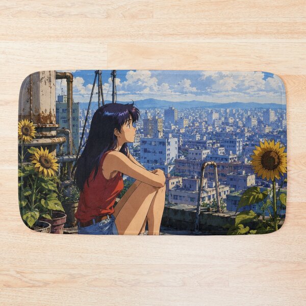 Item preview, Overgrown Rooftop - Retro Anime Aesthetic designed and sold by bapupa.