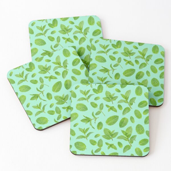 Item preview, Fresh Mint Leaves Pattern designed and sold by Owcomm.