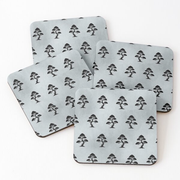Item preview, Elegant Black Bonsai Tree Pattern on Subtle Gray Texture designed and sold by Owcomm.
