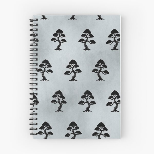 Item preview, Elegant Black Bonsai Tree Pattern on Subtle Gray Texture designed and sold by Owcomm.