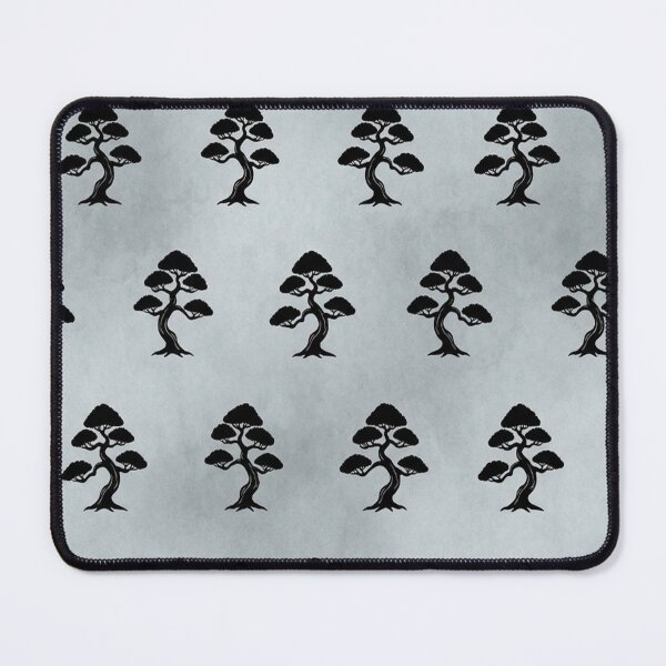 Item preview, Elegant Black Bonsai Tree Pattern on Subtle Gray Texture designed and sold by Owcomm.
