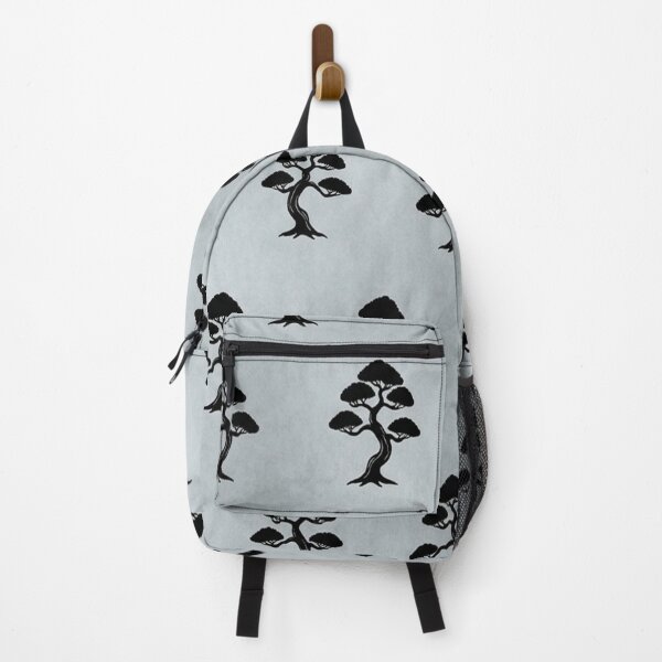Item preview, Elegant Black Bonsai Tree Pattern on Subtle Gray Texture designed and sold by Owcomm.