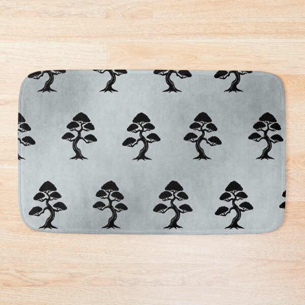 Item preview, Elegant Black Bonsai Tree Pattern on Subtle Gray Texture designed and sold by Owcomm.