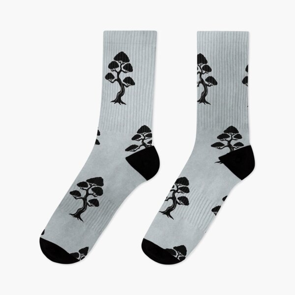 Item preview, Elegant Black Bonsai Tree Pattern on Subtle Gray Texture designed and sold by Owcomm.