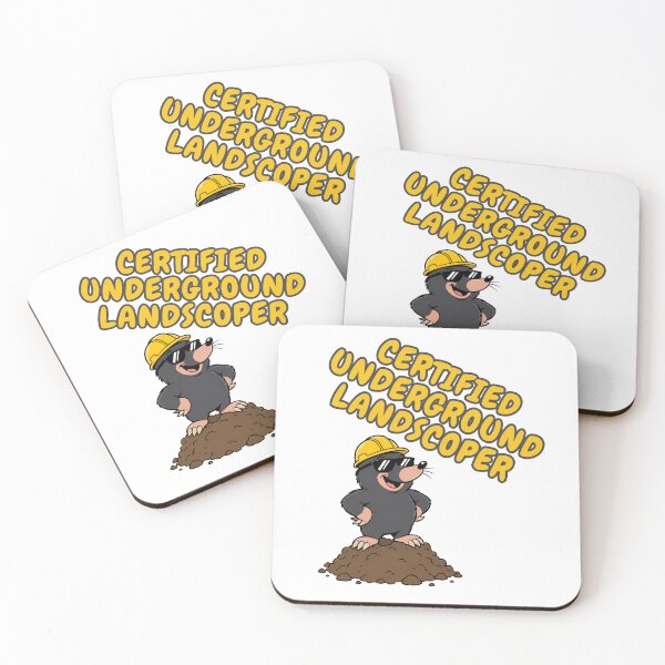 Item preview, Certified Underground Landscoper – Funny Gardening Mole Cartoon designed and sold by HumanMess.