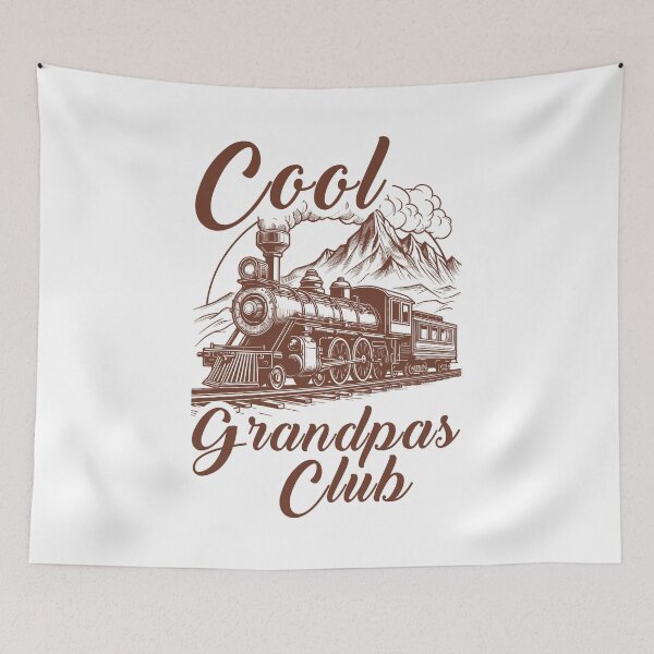 Item preview, Cool Grandpas Club Vintage Mountain Locomotive designed and sold by Dmetalx Art Apparel.