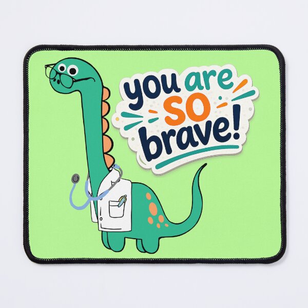 Item preview, You Are So Brave Dino Doctor - Brave Kids Reward Cartoon for Medical Visits designed and sold by karolaart.
