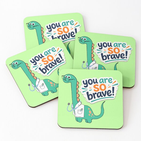 Item preview, You Are So Brave Dino Doctor - Brave Kids Reward Cartoon for Medical Visits designed and sold by karolaart.