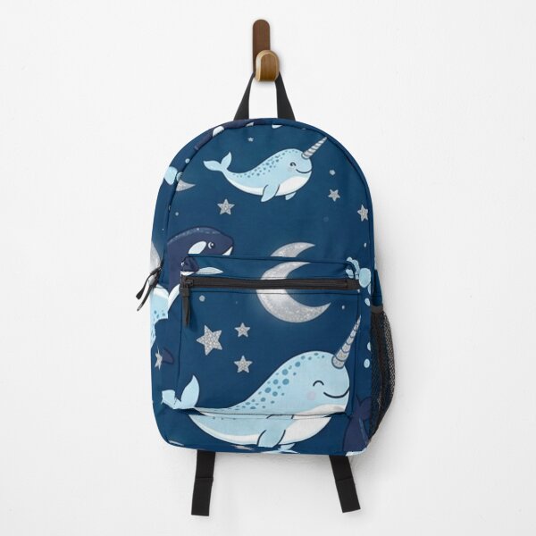 Item preview, Whimsical Narwhals and Orcas Night Sea Pattern designed and sold by Owcomm.
