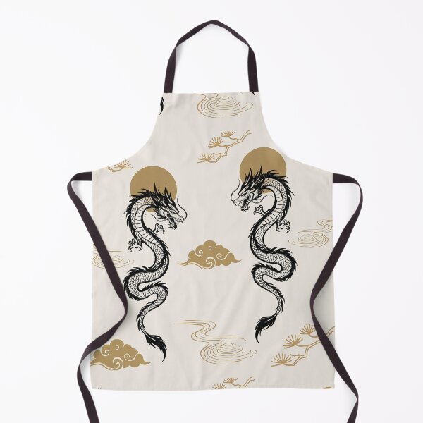 Item preview, Japanese Dragon Pattern | Asian Dragon Wallpaper | Minimalist Oriental Dragon Design designed and sold by MonNoir.