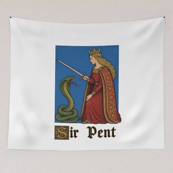 Item preview, Sir Pent Medieval Snake Pun designed and sold by elderberry.