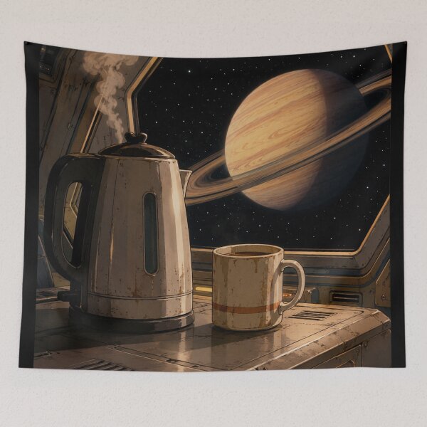 Item preview, Deep Space Tea - Retro Sci-Fi Anime Aesthetic designed and sold by bapupa.