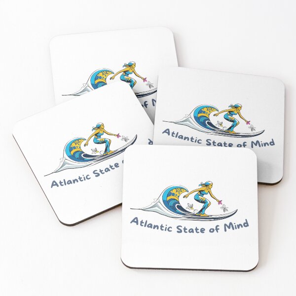 Item preview, Atlantic State of Mind — Surfer Girl Wave Art | Women Surf Culture designed and sold by lapinu.