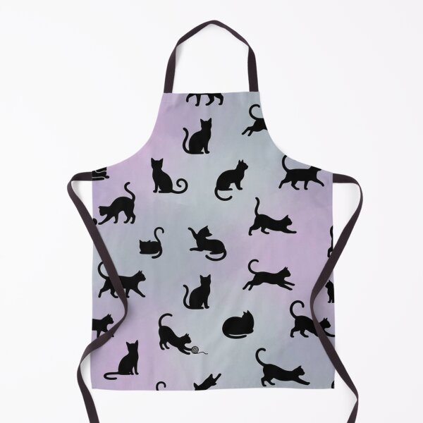 Item preview, Black Cat Pattern Silhouette on Pastel Watercolor Nebula Background designed and sold by Owcomm.