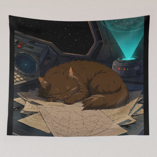 Item preview, The Feline Copilot - Retro Sci-Fi Anime Aesthetic designed and sold by bapupa.