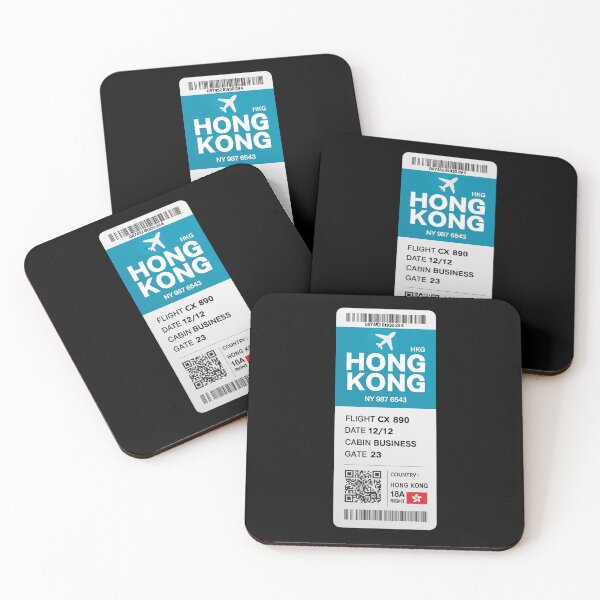 Item preview, Hong Kong Boarding Pass designed and sold by Sketch-Shack.