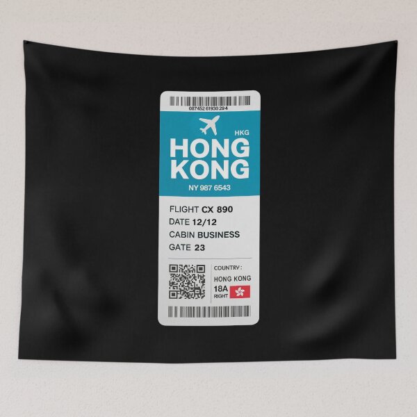 Item preview, Hong Kong Boarding Pass designed and sold by Sketch-Shack.