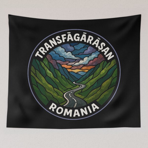 Item preview, Transfagarasan Romania Stained Glass Art Travel designed and sold by TomFrontierArt.