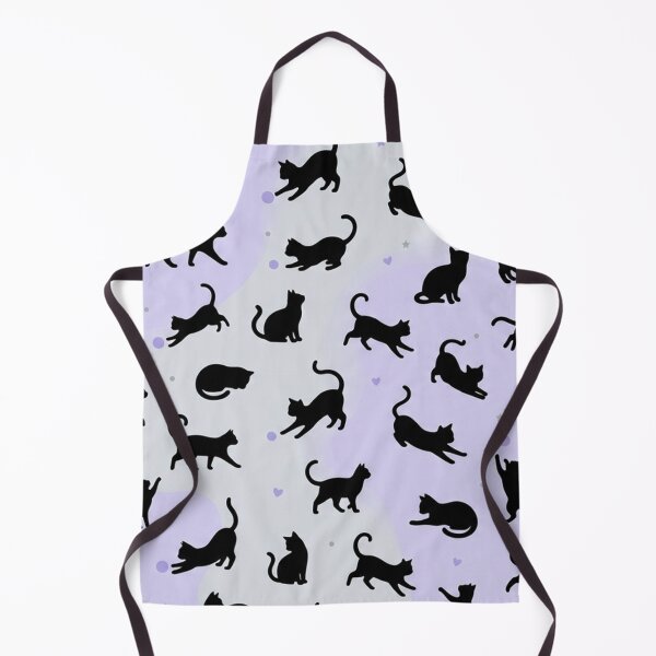 Item preview, Playful Black Cats Silhouette Pattern on Pastel Lavender designed and sold by Owcomm.