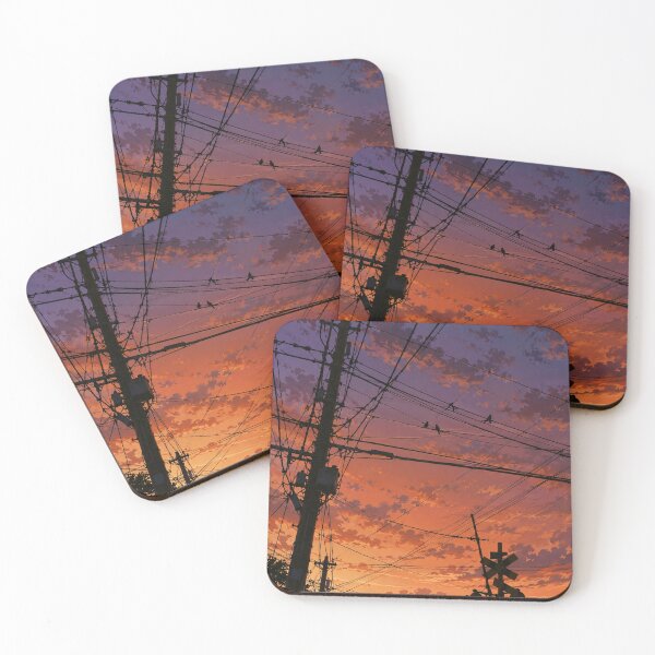 Item preview, Evening Power Lines - Vintage Anime Aesthetic designed and sold by bapupa.