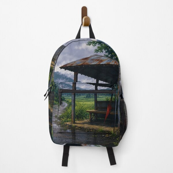 Item preview, Rainy Bus Stop - Vintage Anime Aesthetic designed and sold by bapupa.