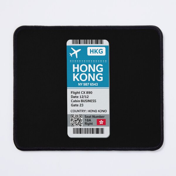 Item preview, Hong Kong Boarding Pass designed and sold by Sketch-Shack.