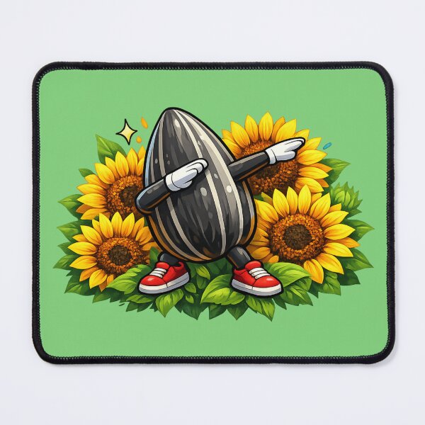 Item preview, Sunflower Seed Dab – Funny Cartoon Character Design designed and sold by Dogandesighn.