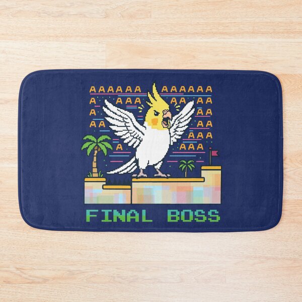 Item preview, Video Game Final Boss Screaming White Cockatiel Pixel Nerd designed and sold by FandomizedRose.
