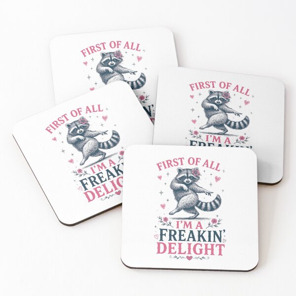 Item preview, First Of All I’m A Freakin’ Delight Raccoon Shirt | Funny Cottagecore Design designed and sold by The Sandy Design Store.