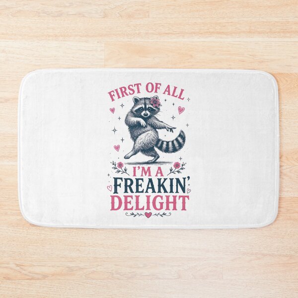 Item preview, First Of All I’m A Freakin’ Delight Raccoon Shirt | Funny Cottagecore Design designed and sold by The Sandy Design Store.