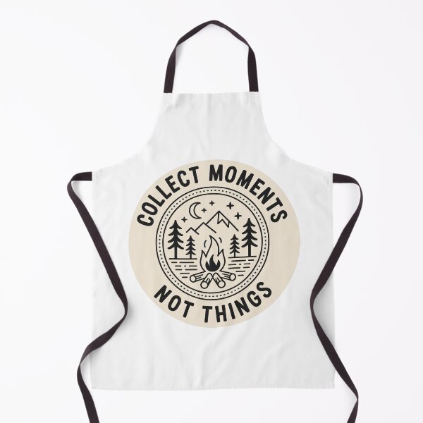 Item preview, Collect moments not things campfire badge black camping outdoor print designed and sold by icemanphotos.